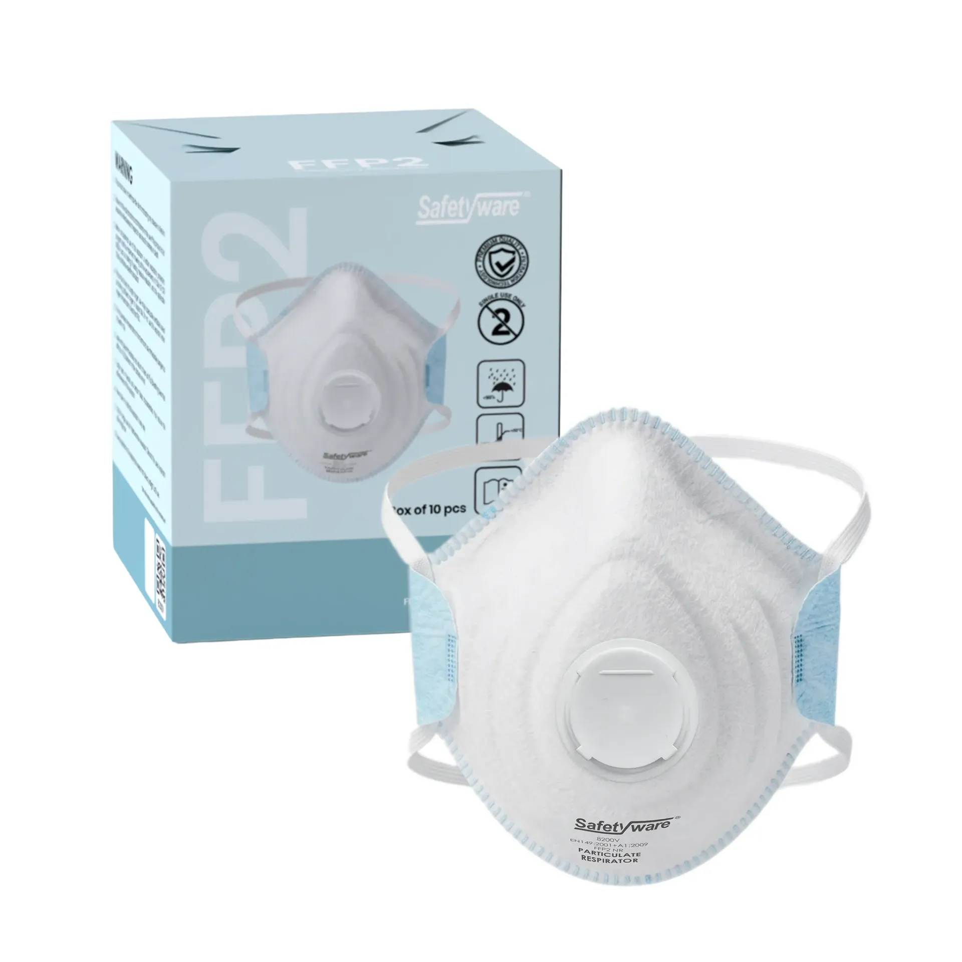 [8200V] SAFETYWARE FFP2D Particulate Respirator with Valve