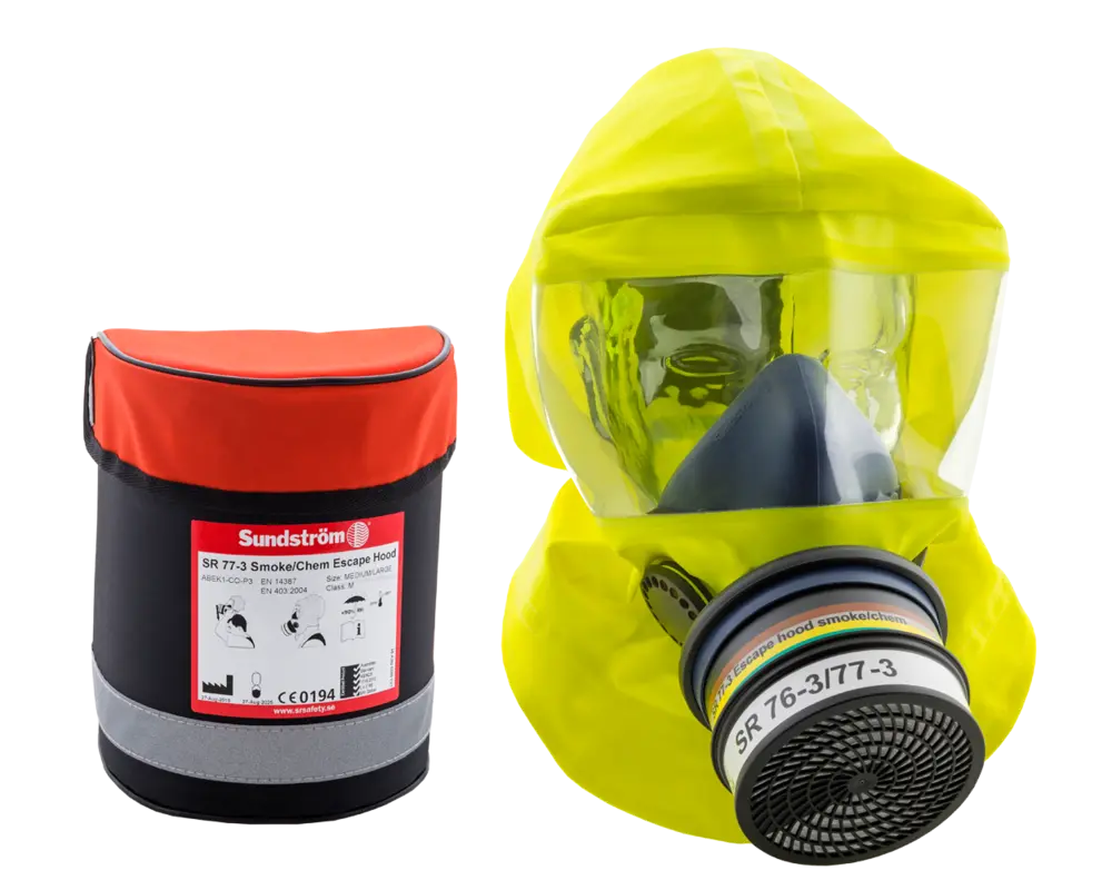 [H15-3512] SUNDSTROM SR 77-3 Emergency Escape Hood with ABEK1-CO-P3 Cartridge