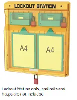 [LTS308] SAFETYWARE Combination Advanced Lockout Station with Cover (Unfilled)