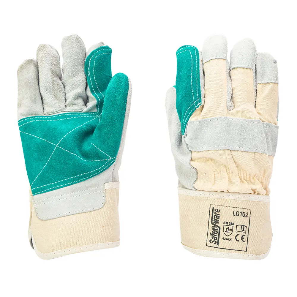 [LG102] SAFETYWARE Premium Semi Split Leather Gloves (Double Palm)