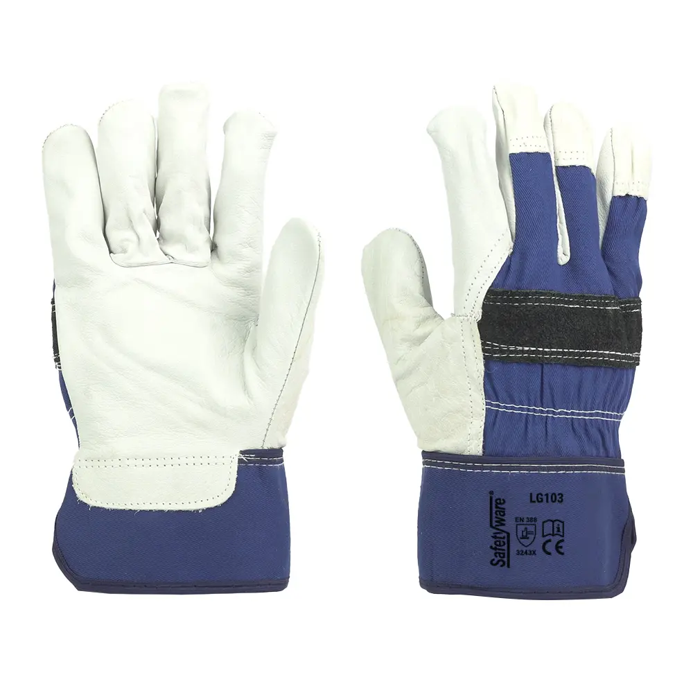 [LG103] SAFETYWARE Premium Semi Grain Leather Gloves (Full Palm)
