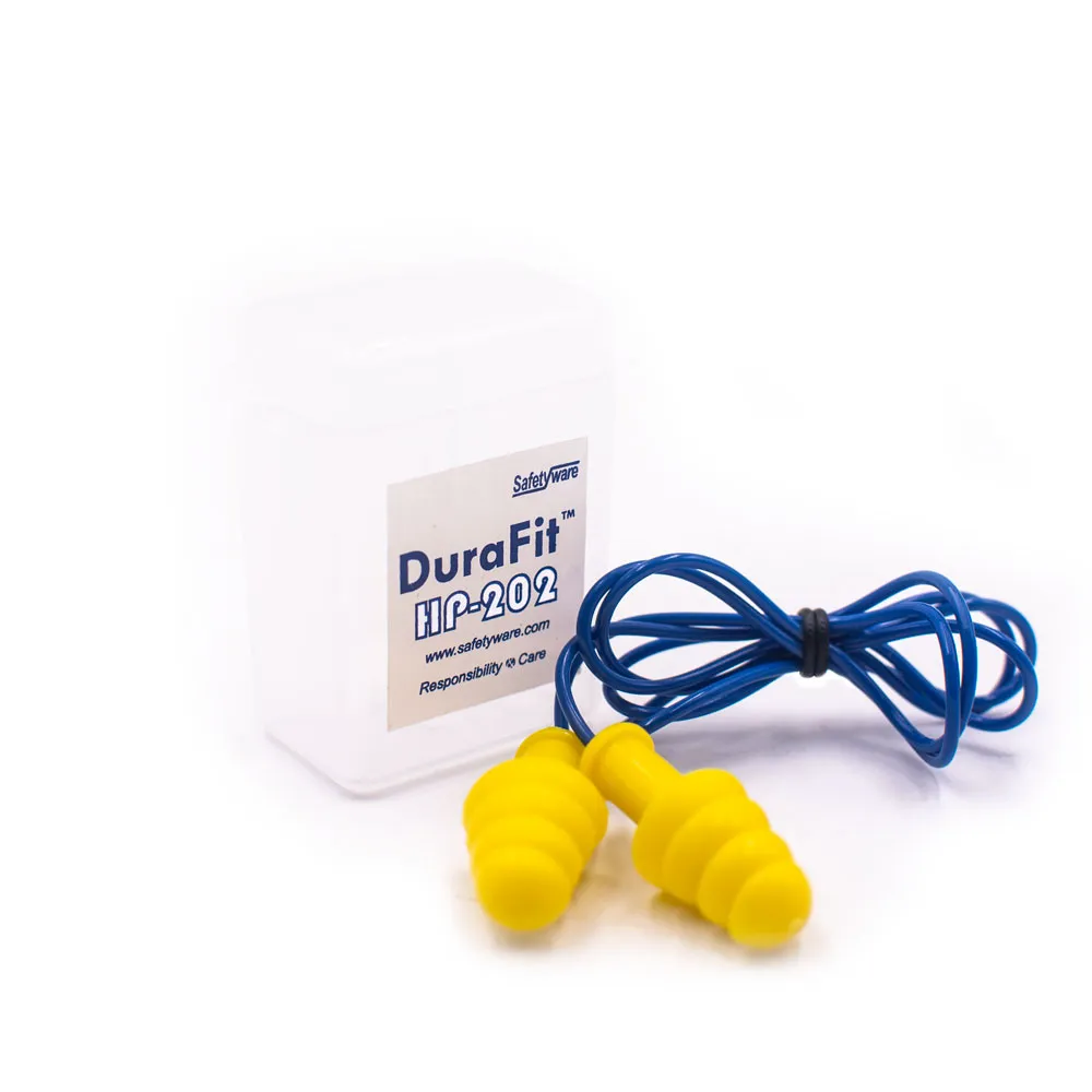 SAFETYWARE DuraFit Reusable Corded TPR Ear Plugs with Casing