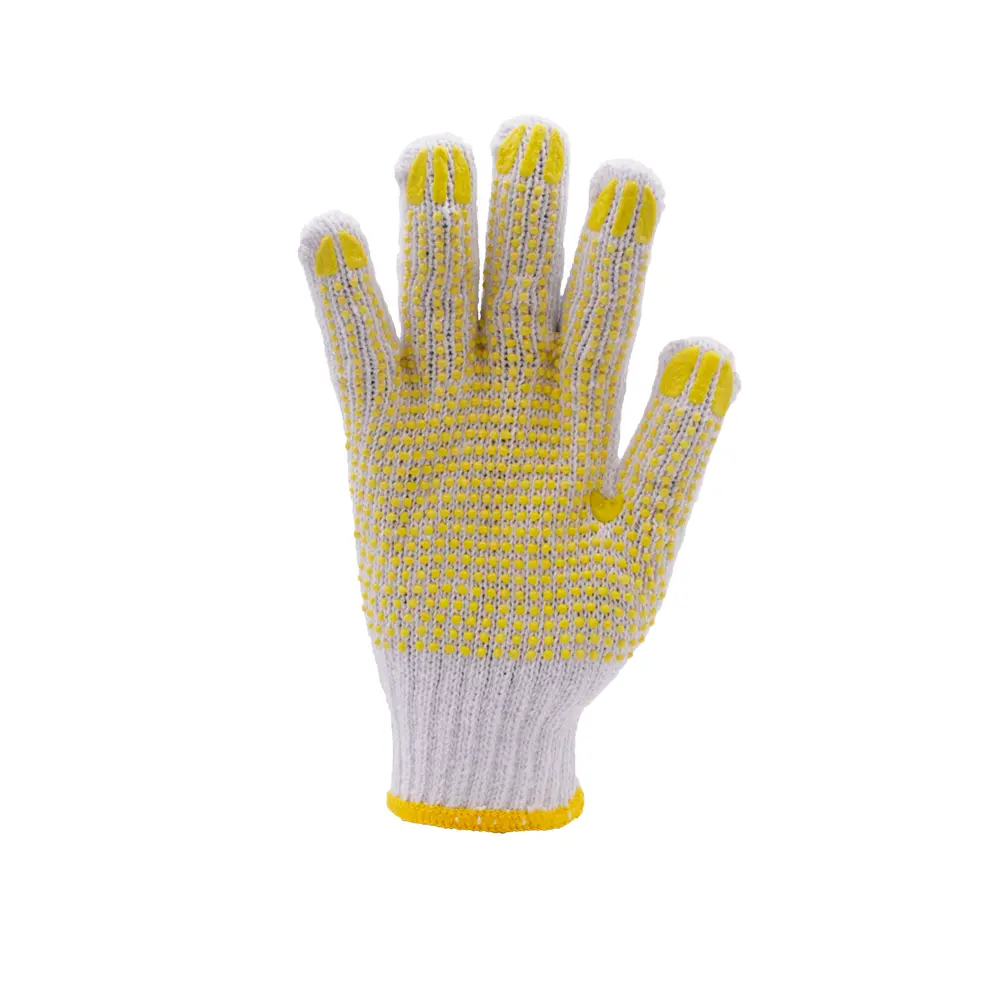 [PVCDG-YLW] SAFETYWARE PVC Dotted PolyCotton Knitted Glove