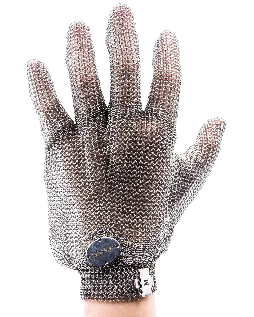 [SS500-XS] SAFETYWARE 5-finger Ring Mesh Stainless Steel Gloves (XS / 6)