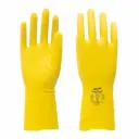 SAFETYWARE GenPlus YF1512 Extra Light Duty 12" Yellow Flocklined Rubber Gloves