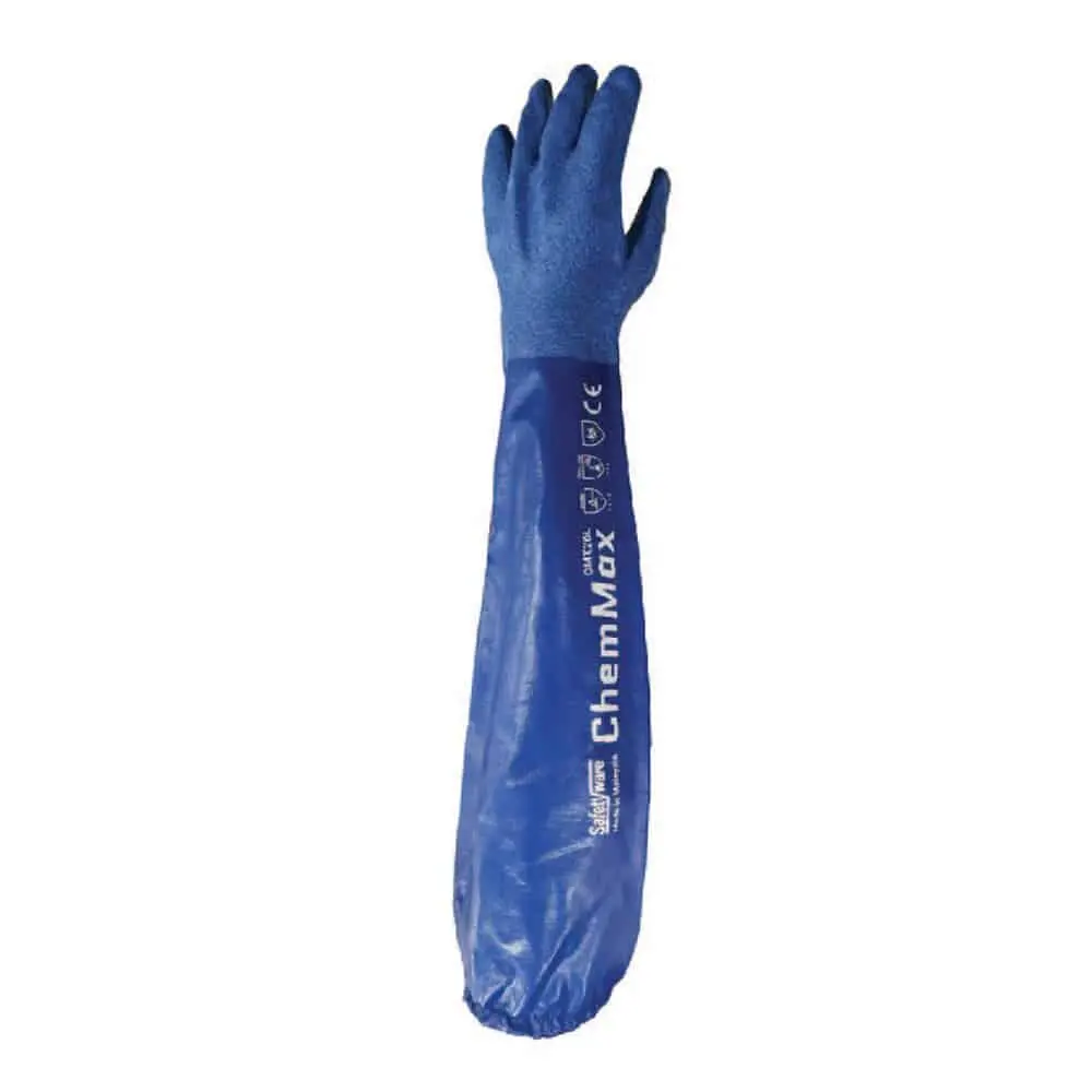 [CMX26L-MD] SAFETYWARE ChemMax 26" Long Nitrile Fully Coated Nitrile Glove (M / 8)