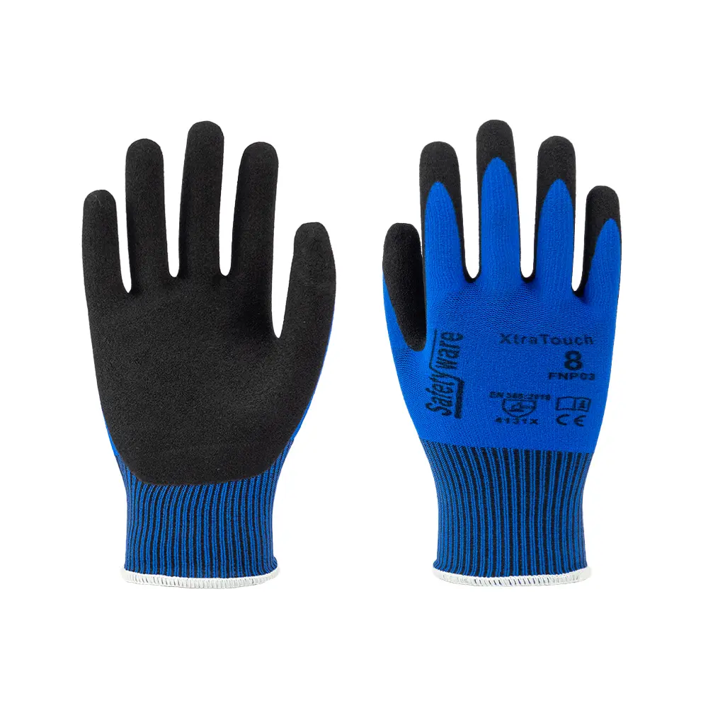 [FNP03-SM] SAFETYWARE XtraTouch FNP03 15-Gauge Nylon/Spandex Liner with S-Touch Palm Coating (S / 7)