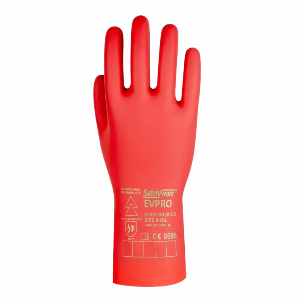 [VLT-C00-MD] SAFETYWARE EV Pro Class 00 Electrical Rubber Insulating Gloves (M / 8)