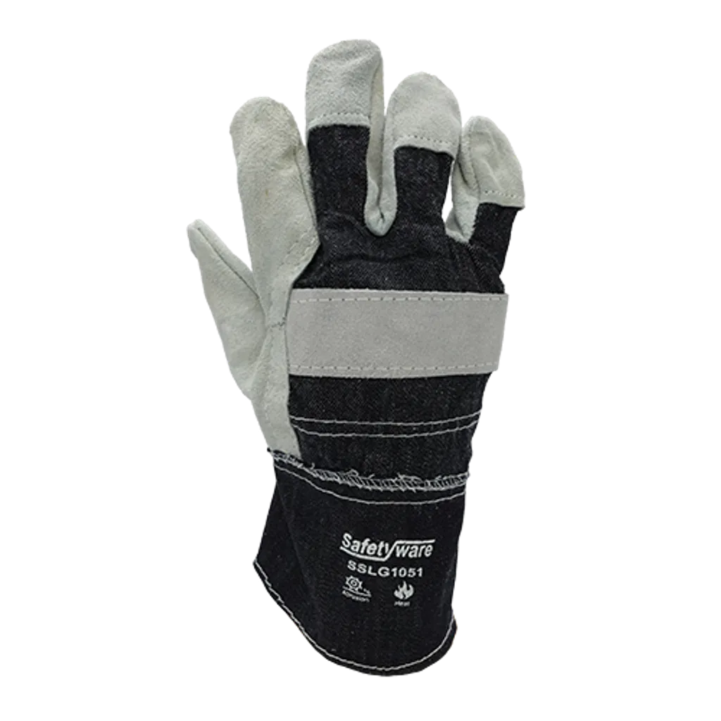 [SSLG1051] SAFETYWARE 10.5" Semi Cow Split Leather Gloves