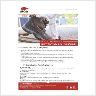 Product Info - Safety Footwear Care Guidelines