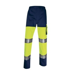 DELTA PLUS Panostyle High Visibility Working Trousers in Polyester/Cotton