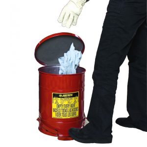 6 gallon red oily waste can
