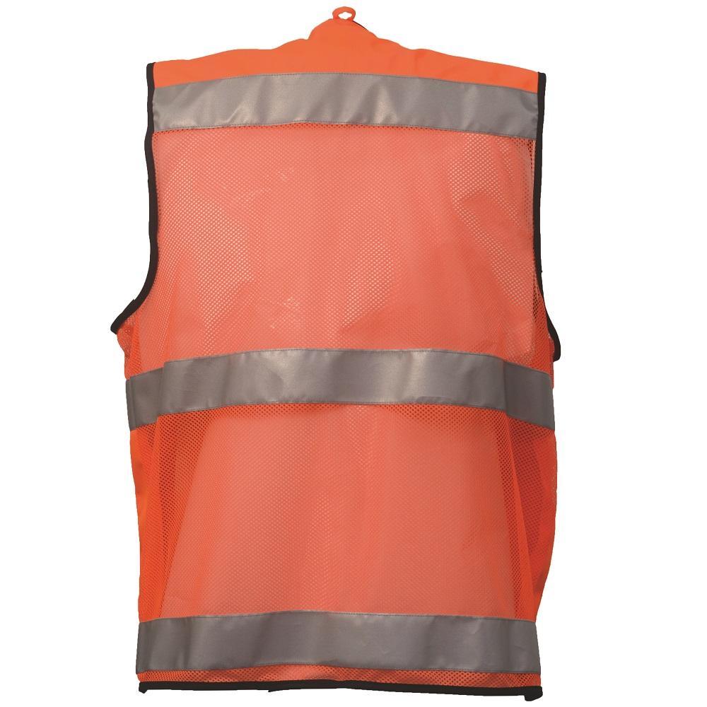 Safetyware - Body Protection SAFETYWARE High Visibility Safety Vest with 2  Horizontal Reflective Stripes