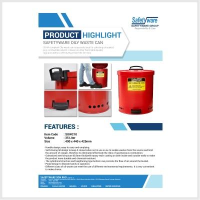 Product Highlight - SAFETYWARE Oily Waste Can