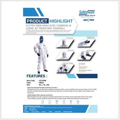 Product Highlight - ULTITEC 5000 High Level Chemical & Liquid Jet Resistant Coverall
