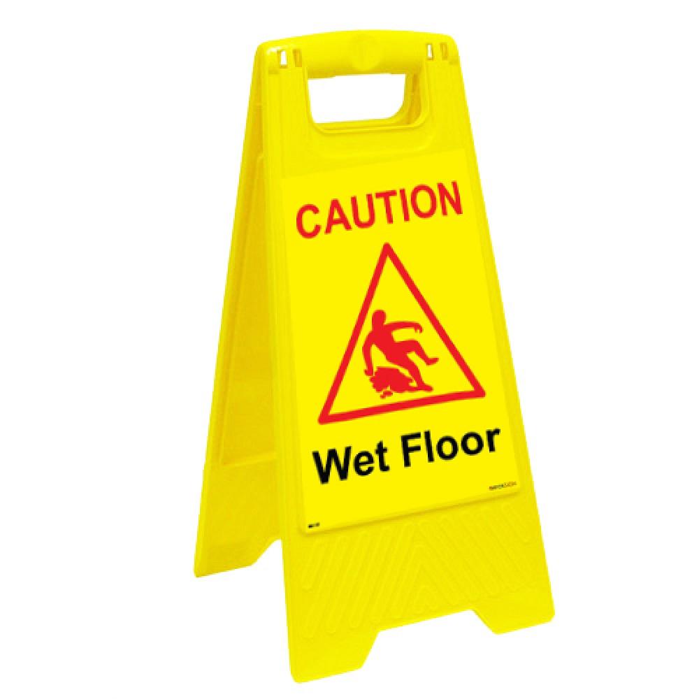 QUICKSIGN Caution Wet Floor Safety Floor Sign - Safetyware Sdn Bhd