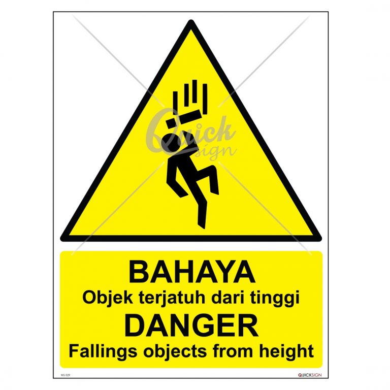 Falling For Danger Ch 15 WS029 - Danger Falling Objects Signage - Safetyware Sdn Bhd