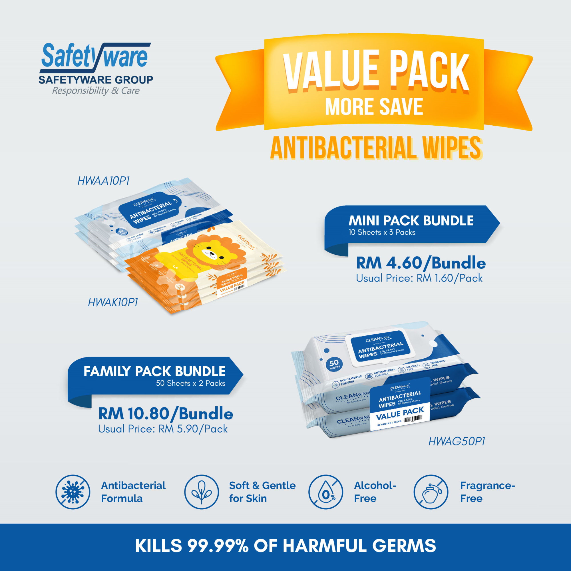 Anti-bacterial Wipes Bundle Packs