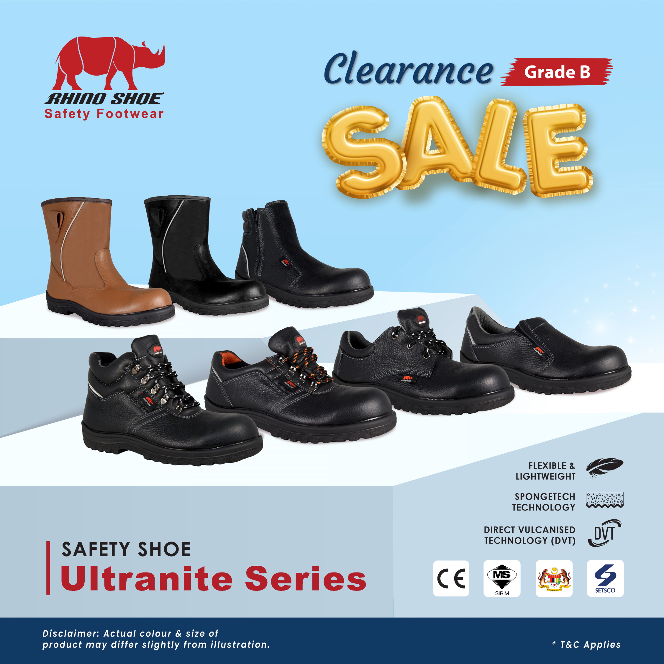 Rhino Shoe Grade B Clearance Sale