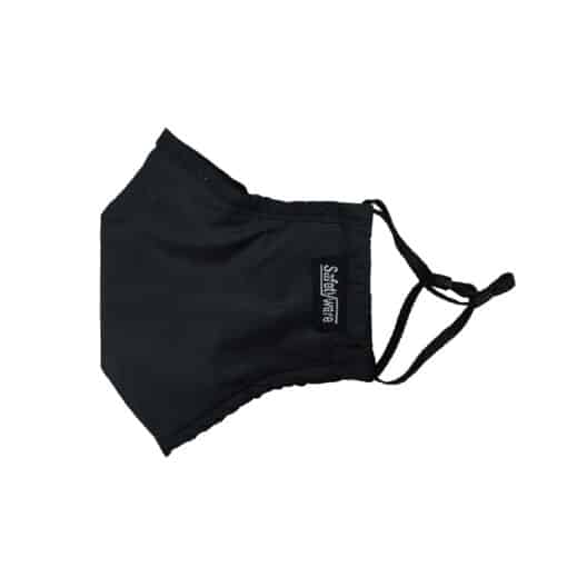 SAFETYWARE 3-Layer Premium Black Fabric Face Mask