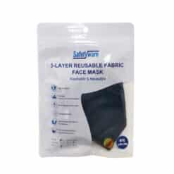 SAFETYWARE 3-Layer Premium Dark Blue Fabric Face Mask
