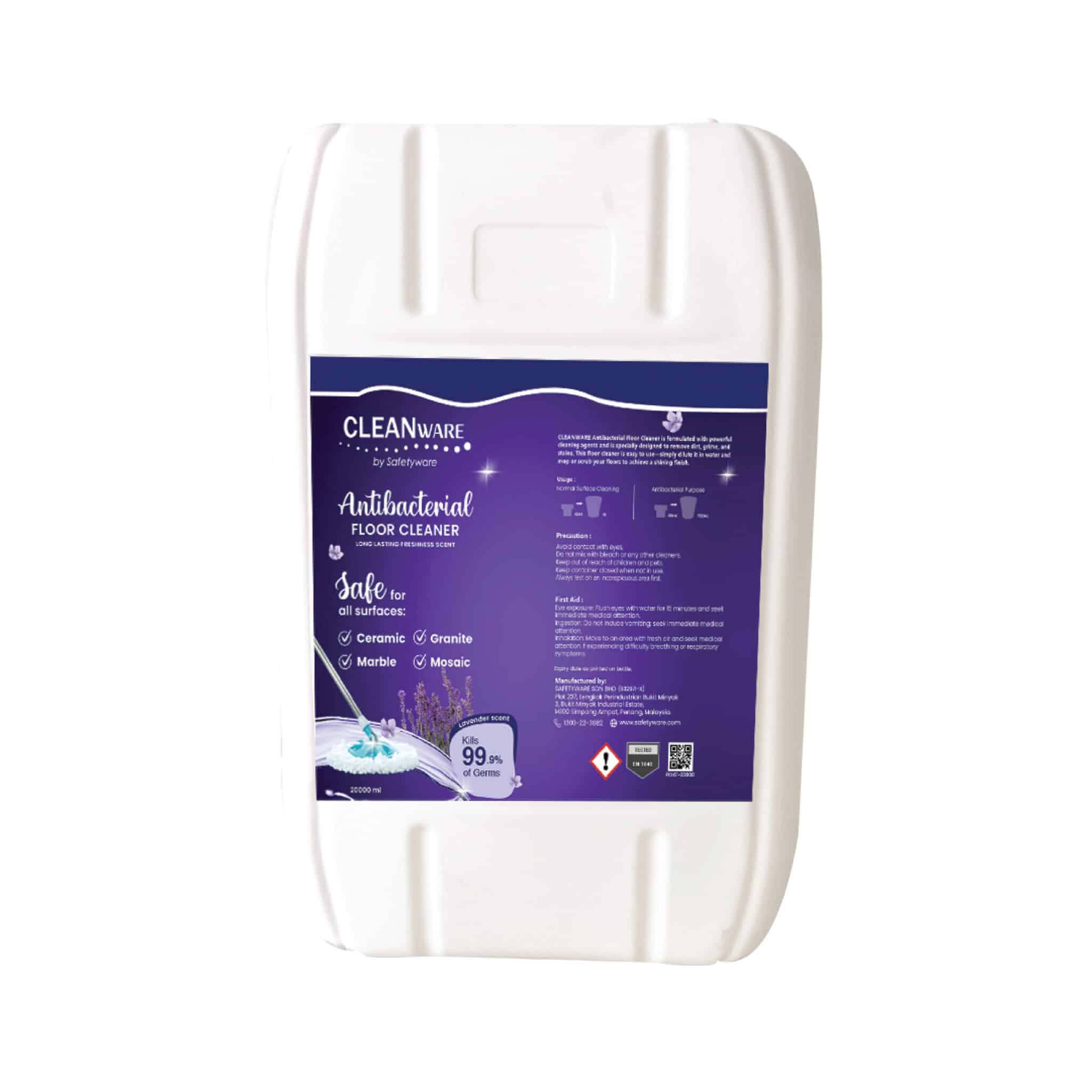 Cleanware CLEANWARE Antibacterial Floor Cleaner - Safetyware Group