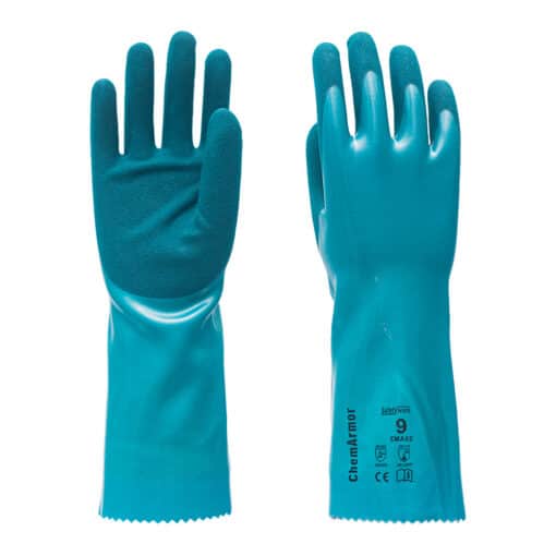 SAFETYWARE ChemArmor+™ Nitrile Full Coating & Sandy Nitrile Palm Coating Gloves CMA02