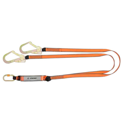 KSTRONG Essential Shock Absorbing Webbing Double Leg Lanyard