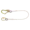 KSTRONG Essential Restraint Twisted Rope Lanyard with Steel Scaffold Hook and Karabiner