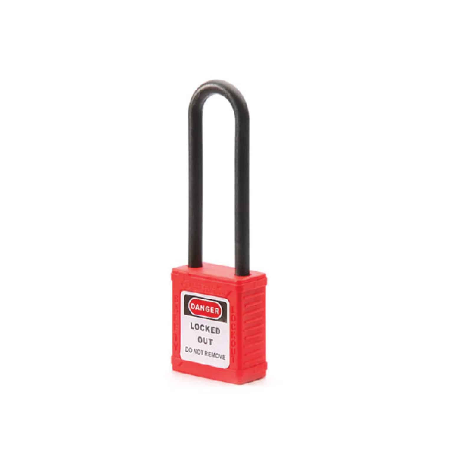 Safetyware long nylon shackle padlock safetyware group