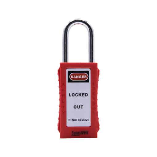 SAFETYWARE Long Body, Standard Steel Shackle Padlock