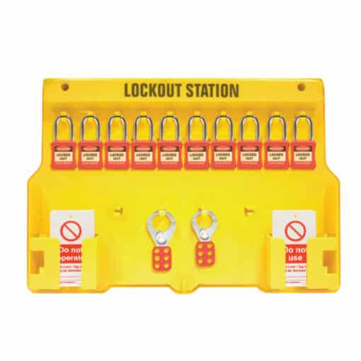 SAFETYWARE 10-Lock Advanced Lockout Station (Filled)