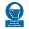 QUICKSIGN MANDATORY SIGNS - MS001 Wear safety helmet