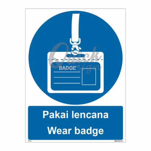 QUICKSIGN MANDATORY SIGNS - MS046 Wear badge