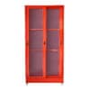 SAFETYWARE PPES-300-RED Full Height Metal Frame Cupboard Comes with Glass Sliding Door