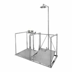 SAFETYWARE Full Stainless Steel Decontamination Eyewash & Shower Station ESE8003FSS