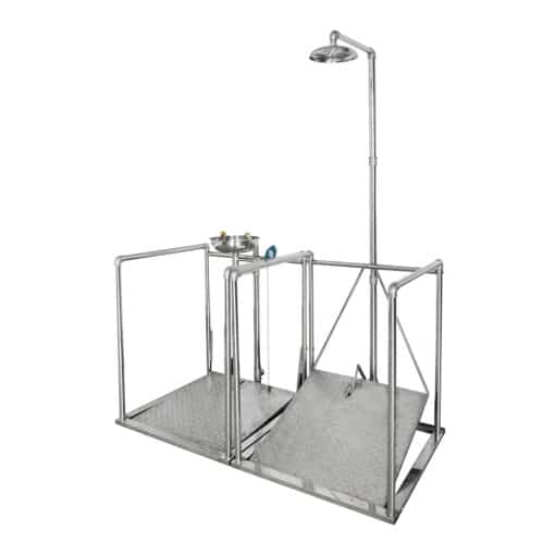 SAFETYWARE Full Stainless Steel Decontamination Eyewash & Shower Station ESE8003FSS