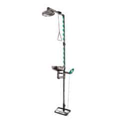 SAFETYWARE Full Stainless Steel Floor Mounted Emergency Shower & Eyewash Combination ESE1001FSS