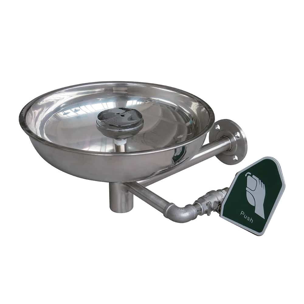 Wall-Mounted 304 Stainless Steel Emergency Eyewash Station - Unbranded
