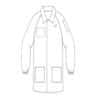 SAFETYWARE Cleanroom ESD Smock Shirt Type Collar + Labcoat Design at Rear (0.5mm Stripe Line)