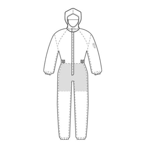 SAFETYWARE Cleanroom ESD Jumpsuit W/ Hood (0.5mm Cross Grid)