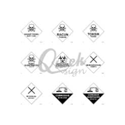 Hazardous Substances Label Signs