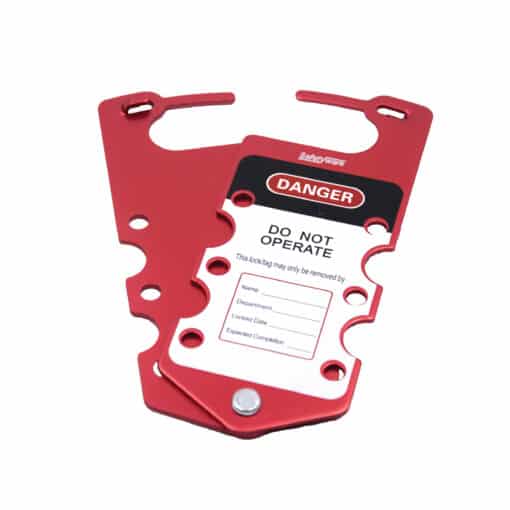 SAFETYWARE Labelled Aluminium 6 holes Lockout Hasp