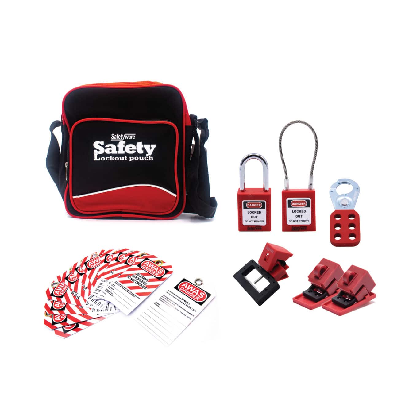SAFETYWARE Compact Safety Lockout Pouch (Electrical Focus) - Safetyware ...
