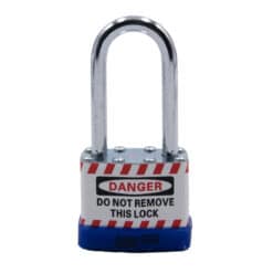 SAFETYWARE Laminated Long Steel Shackle Padlock