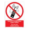 QUICKSIGN PROHIBITION SIGNS - PS018 Do not use mobile phones