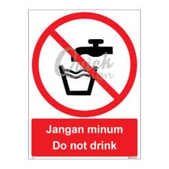 QUICKSIGN PROHIBITION SIGNS - PS026 Do not drink