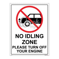 QUICKSIGN PROHIBITION SIGNS - PS038 PLEASE TURN OFF YOUR ENGINE