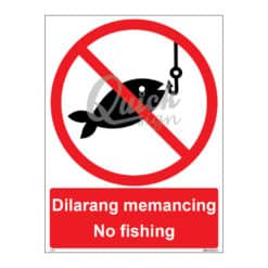 QUICKSIGN PROHIBITION SIGNS - PS051 No fishing