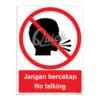 QUICKSIGN PROHIBITION SIGNS - PS053 No talking